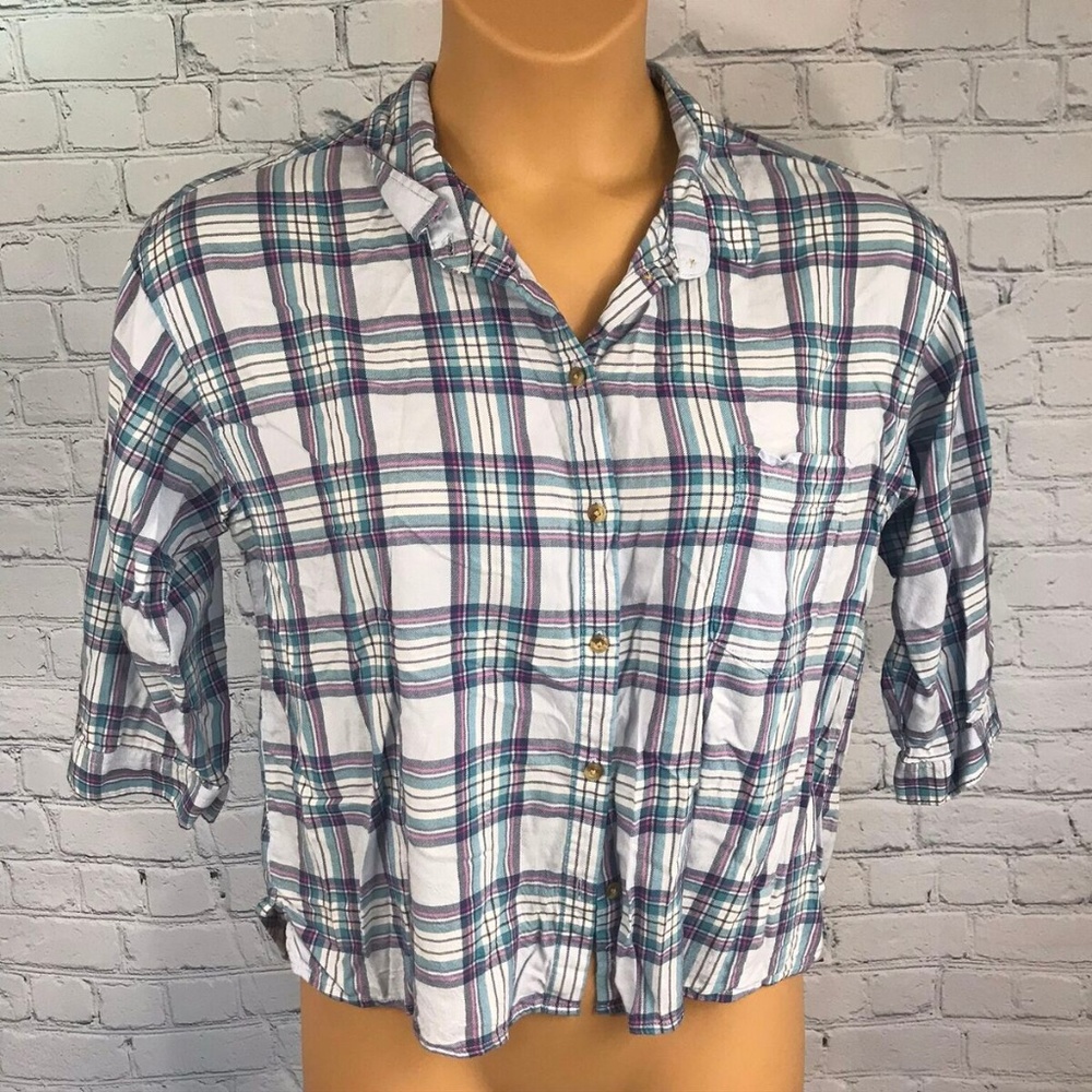 American Eagle Outfitters Plaid Button Down Shirt - Picture 1 of 8